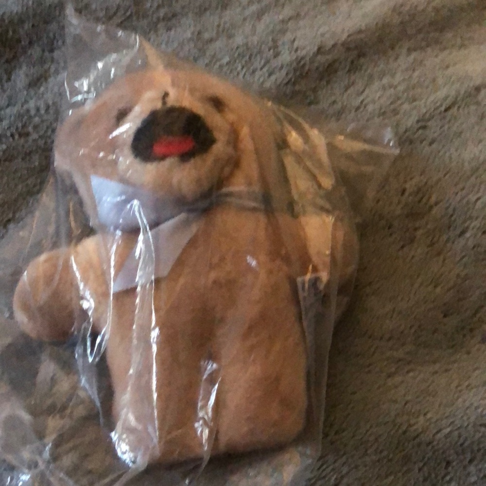 Vintage Snuggle bear Plush Teddy Bear cream colored